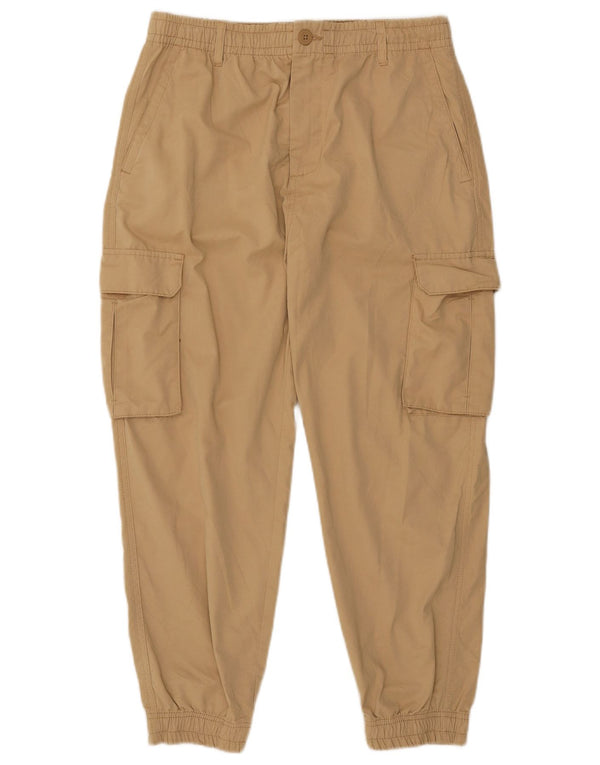 Pantaloni cargo da uomo Zara Crop Joggers medi W31 L25 Beige