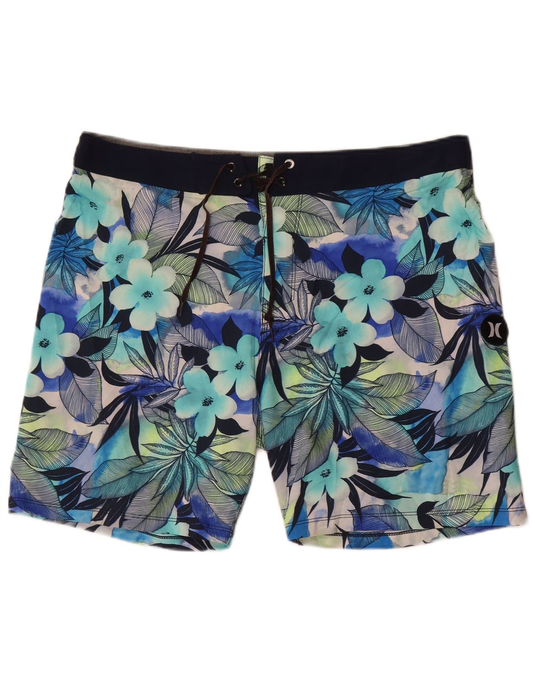 Pantaloncini da bagno Hurley Phantom da uomo grandi blu floreali