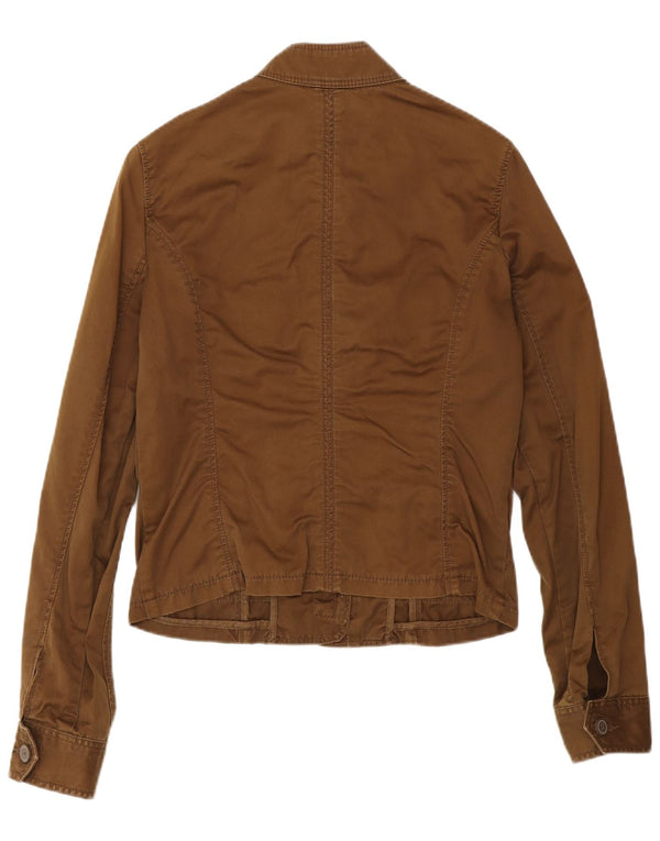 Giacca militare da donna Woolrich UK 12 Cotone marrone medio