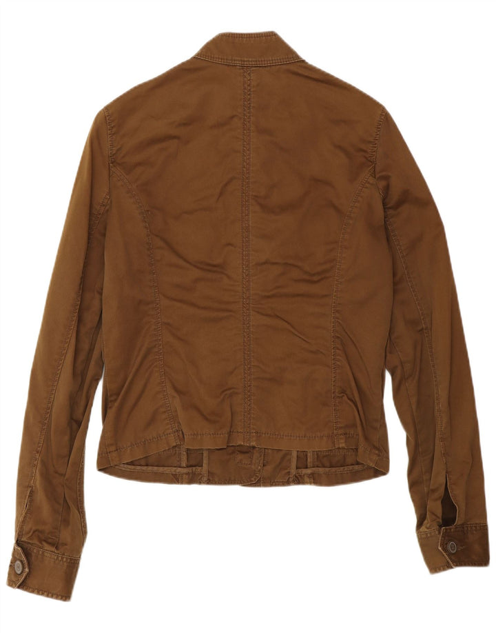 Giacca militare da donna Woolrich UK 12 Cotone marrone medio