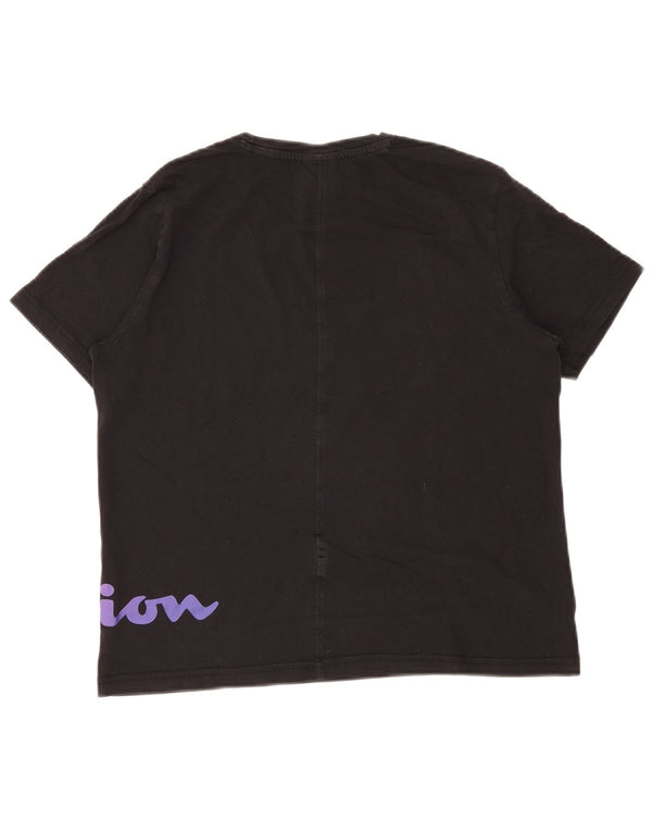 T-shirt grafica da donna Champion Top UK 14 grande nera