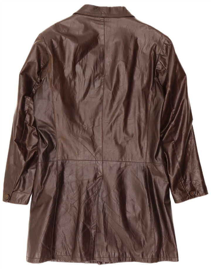 Cappotto in pelle da uomo VINTAGE IT 54 2XL Pelle marrone