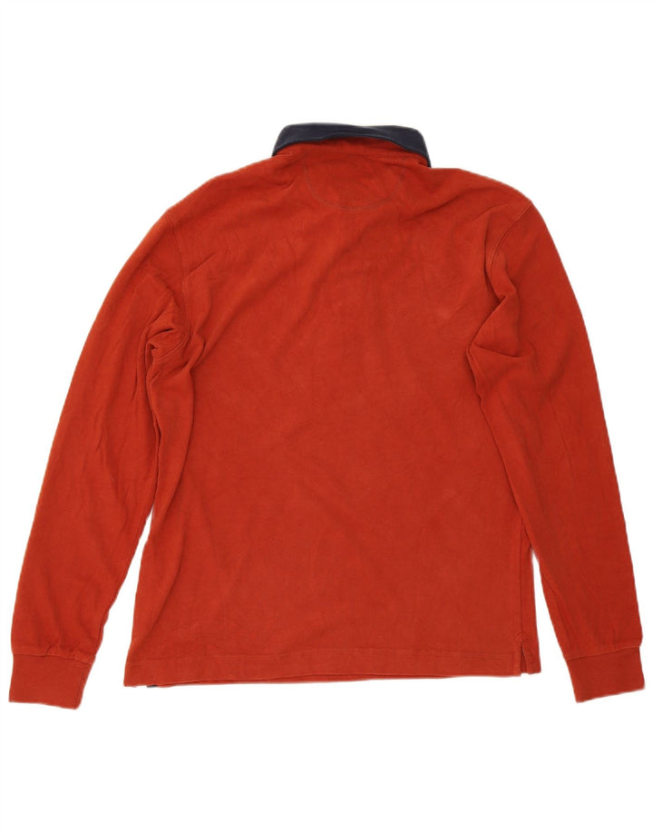 Polo da uomo a maniche lunghe La Martina in cotone rosso medio