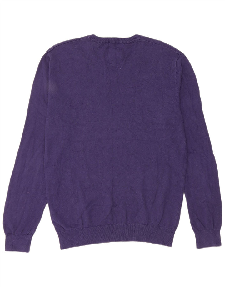 Maglione da uomo con scollo a V Jack Wills in cotone viola medio