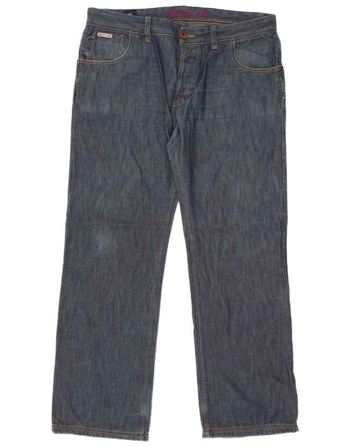 Jeans dritti da uomo Datch W38 L33 in cotone blu