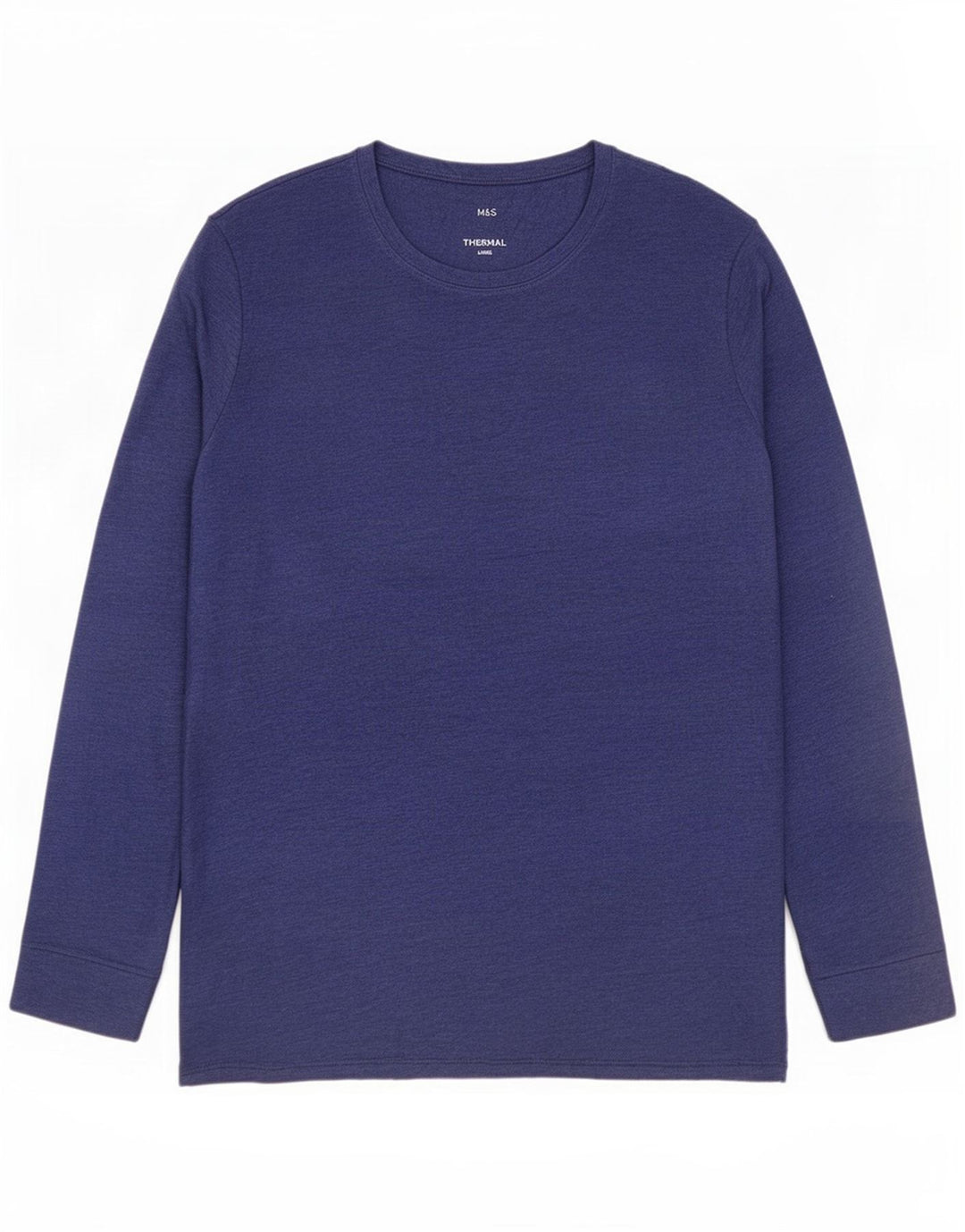 Marks & Spencer Top da uomo a maniche lunghe grande in acrilico blu navy