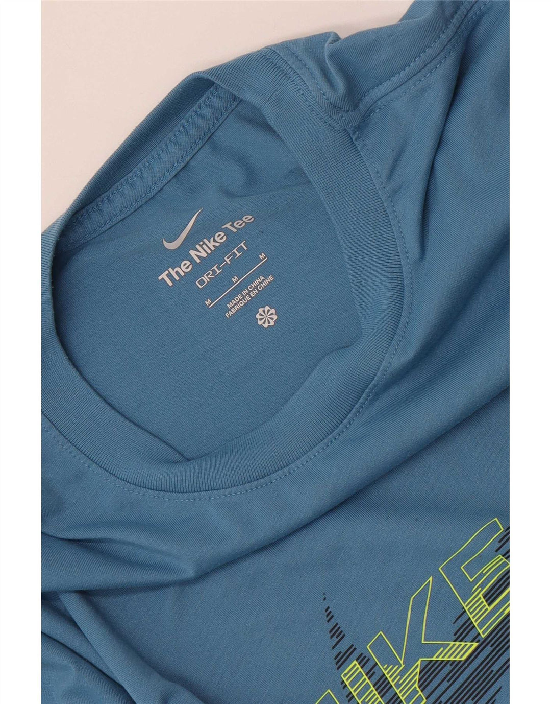 T-shirt grafica Nike Dri Fit da uomo, blu medio