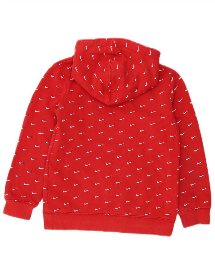 Felpa con cappuccio da bambino Nike 6-7 anni in cotone rosso