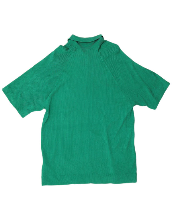 Polo oversize da donna Tommy Hilfiger UK 16 Large verde viscosa