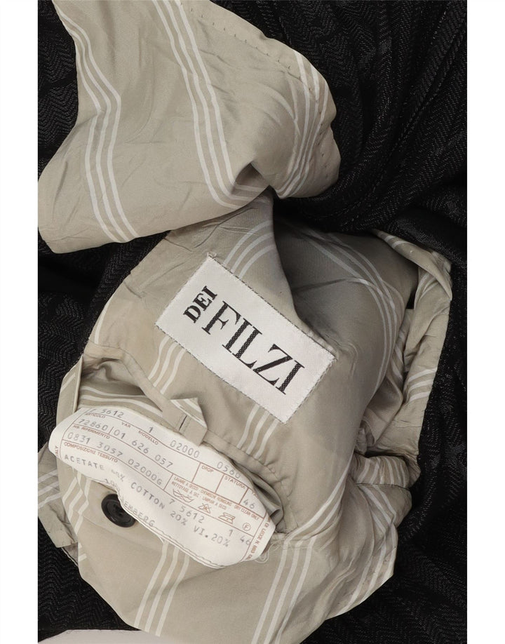 Giacca blazer da uomo a 1 bottone con motivo astratto Dei Filzi IT 46 piccola grigia