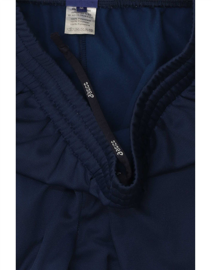 Pantaloni da tuta regolari da uomo Asics medi in poliestere blu navy