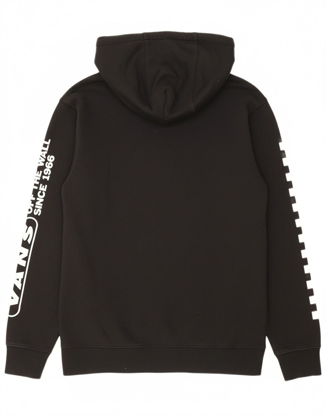 VANS Mens Graphic Hoodie Jumper Small Black Cotton