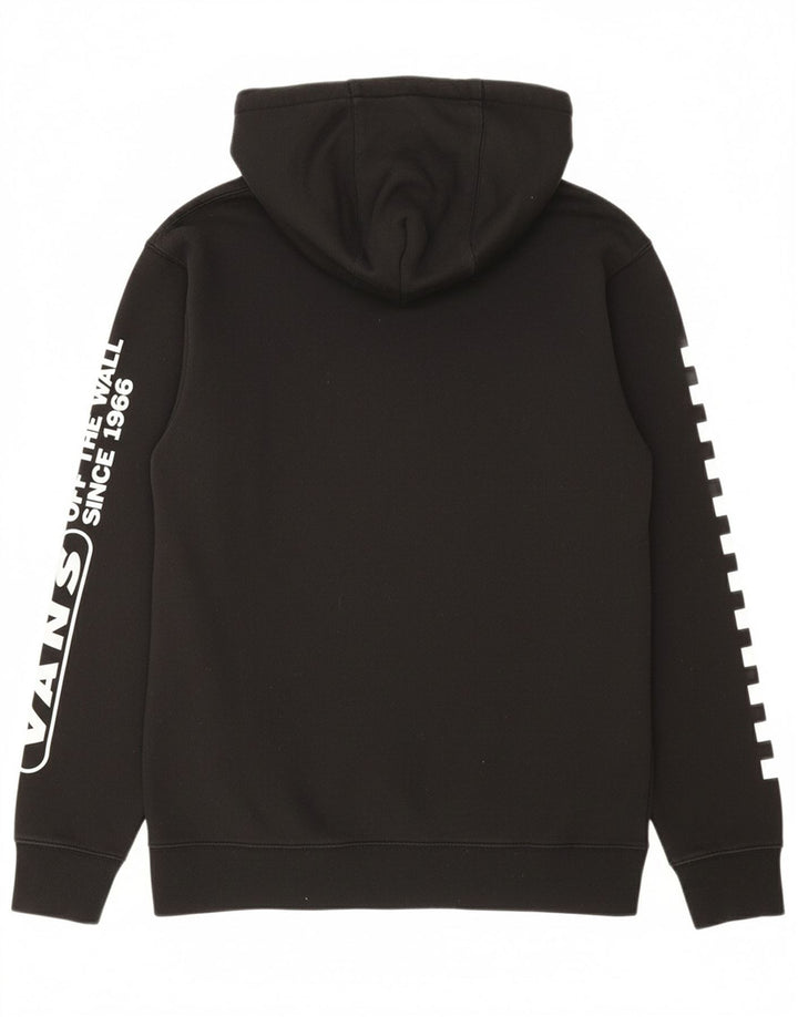 VANS Mens Graphic Hoodie Jumper Small Black Cotton