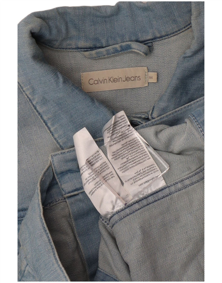 Calvin Klein Jeans Donna Crop Giacca di jeans UK 12 Cotone blu medio