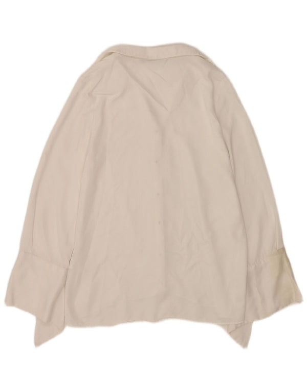Camicia Zara Donna Camicetta UK 10 Small Bianca Viscosa