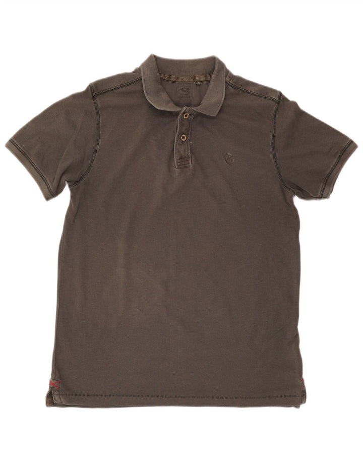 Polo da uomo Fat Face in cotone grigio medio