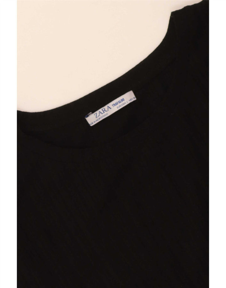 Top Zara Trafaluc da donna, camicetta UK 16 grande, nero