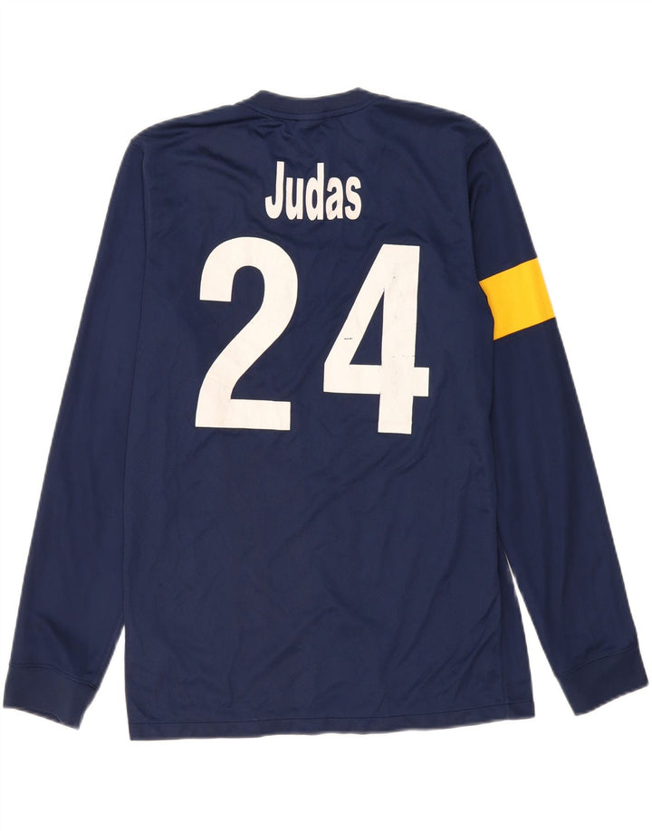 NIKE Top grafico da uomo Dri Fit a maniche lunghe color block medio blu navy
