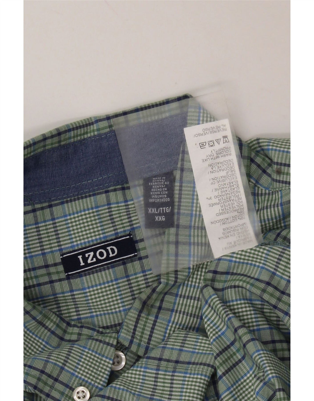 Camicia da uomo IZOD 2XL in cotone a quadri verdi