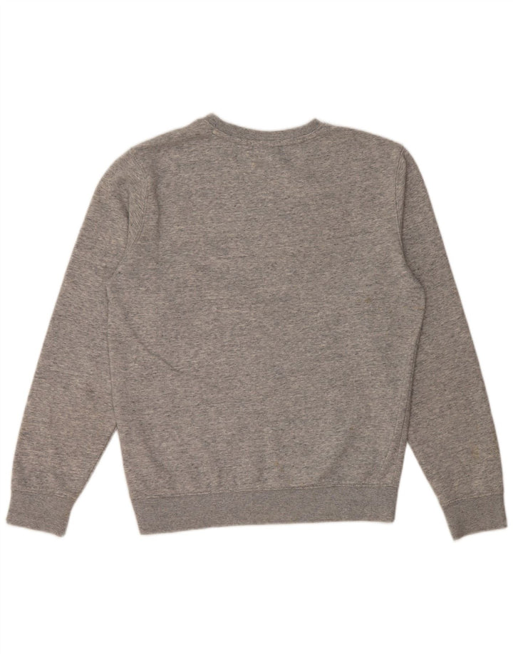 Felpa grafica da uomo Champion, maglione piccolo, cotone chiazzato grigio