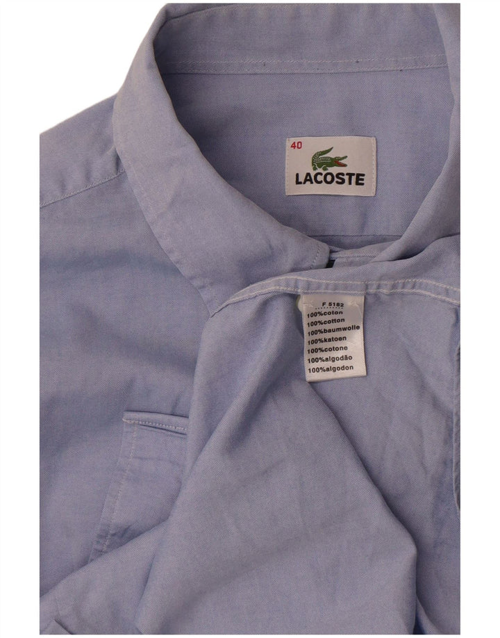 Camicia da uomo Lacoste taglia 40 cotone blu medio