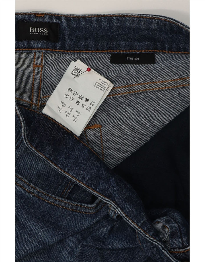 Jeans slim elasticizzati da uomo Hugo Boss W36 L36 cotone blu