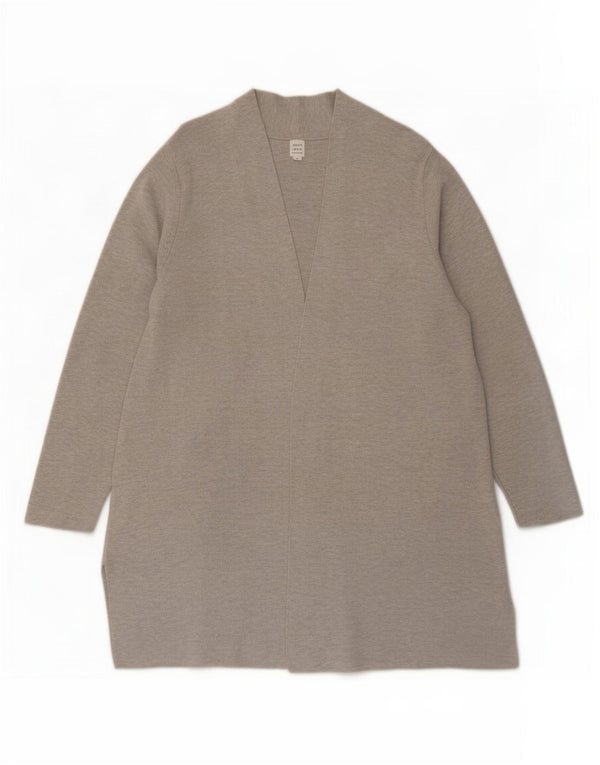 Maglione cardigan aperto lungo da donna John Lewis UK 16 grande poliestere grigio