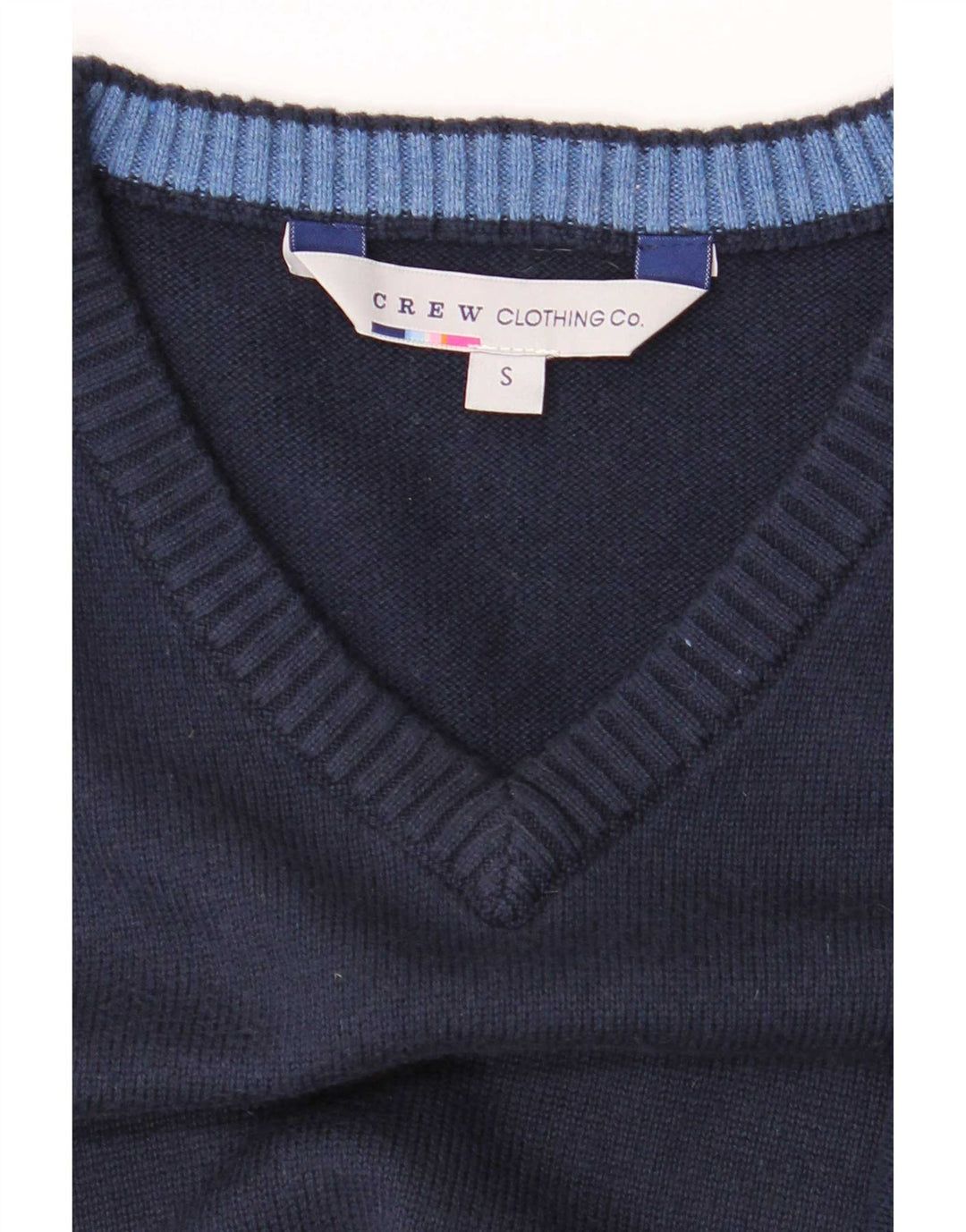 Crew Clothing Canottiera da uomo Canotta piccola in cotone blu navy