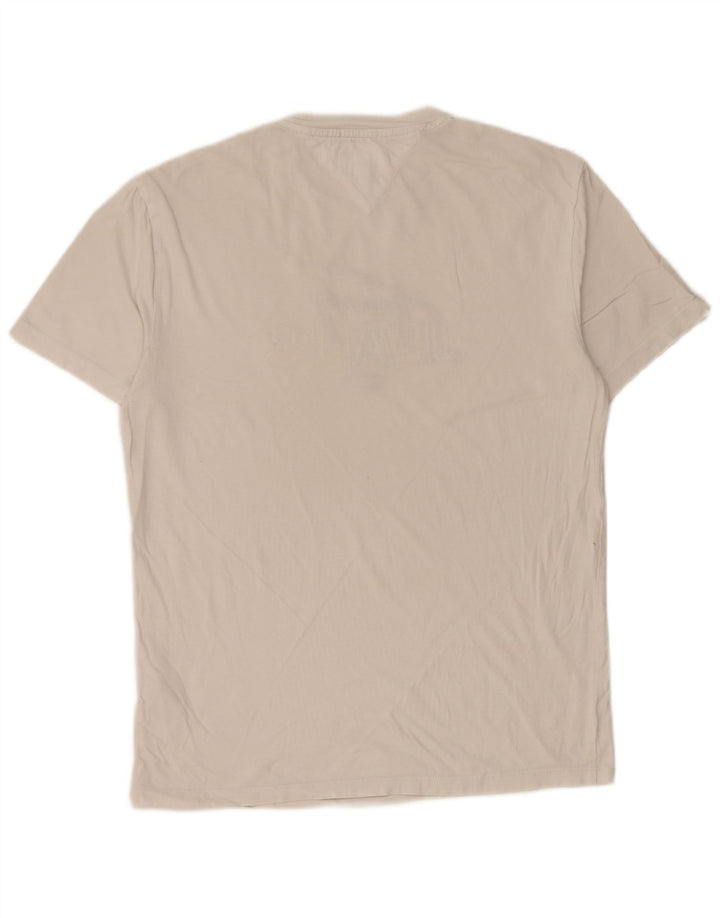 TOMMY HILFIGER Mens Regular Fit Graphic T-Shirt Top Small White Cotton