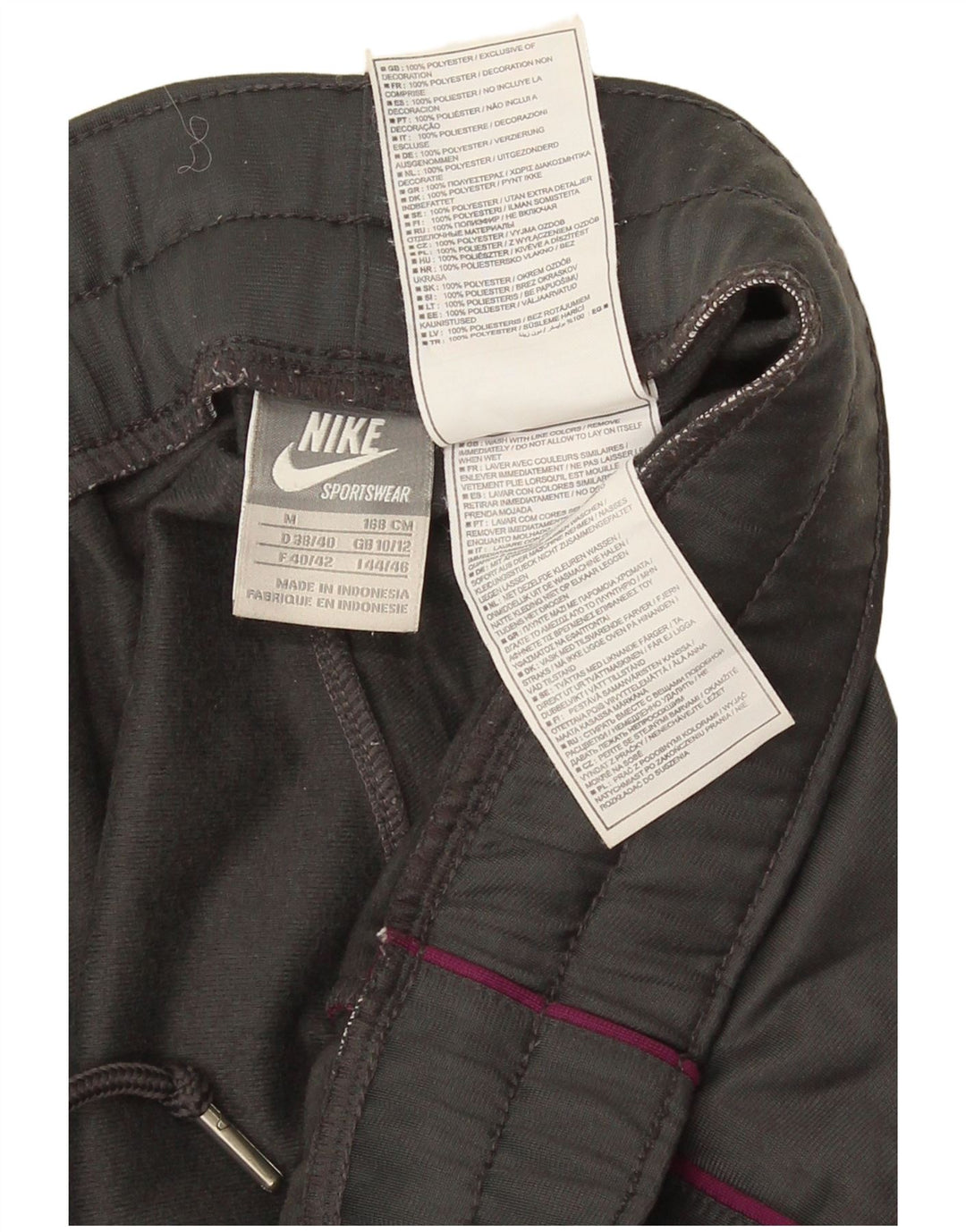 Pantaloni della tuta da donna Nike UK 10/12 Poliestere grigio medio