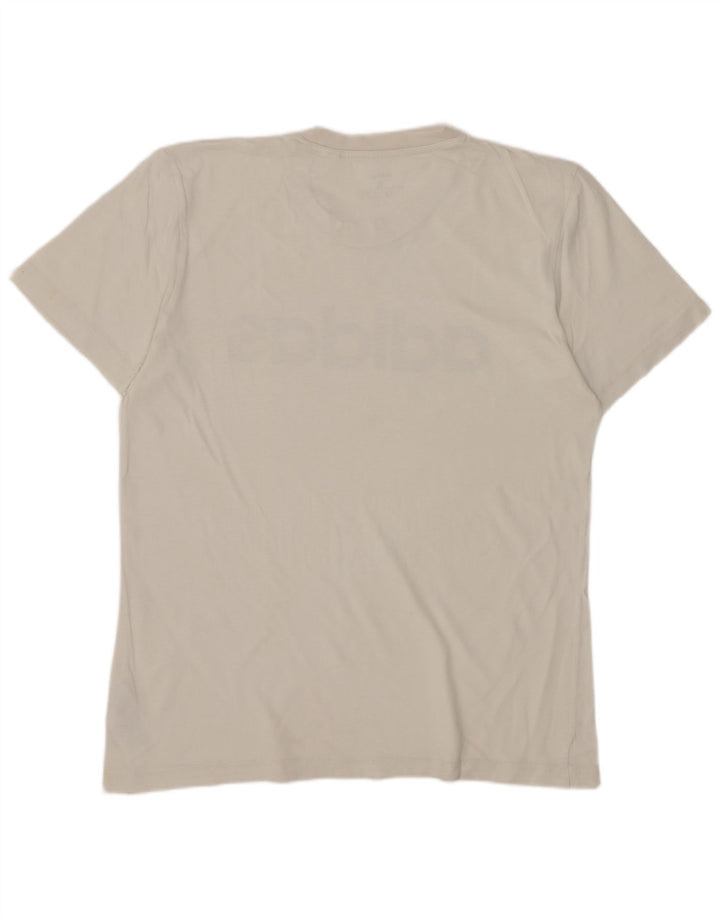 T-shirt grafica da uomo Adidas Top piccola in cotone bianco