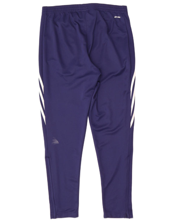 Pantaloni da tuta Adidas Climalite da uomo di grandi dimensioni in poliestere blu navy