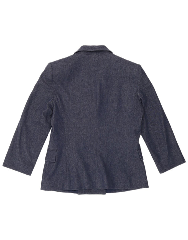 Giacca Blazer Doppiopetto Donna Trussardi Manica 3/4 IT 42 Blu Medio