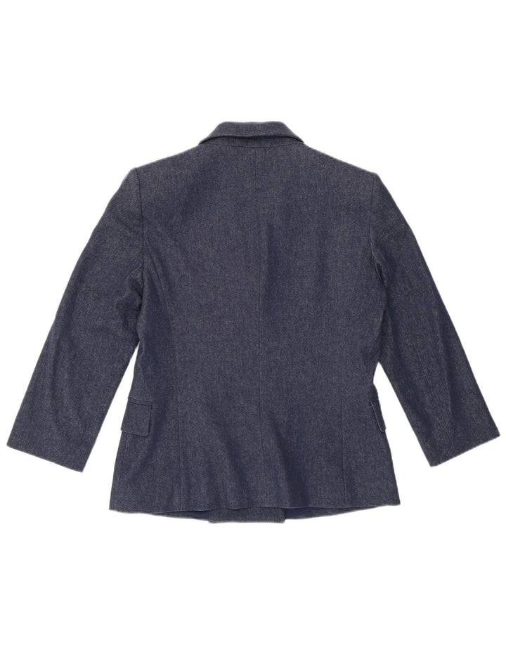 Giacca Blazer Doppiopetto Donna Trussardi Manica 3/4 IT 42 Blu Medio