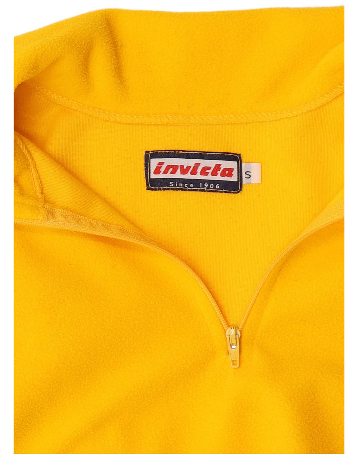 Maglione in pile da donna con collo con zip Invicta UK 10 piccolo giallo