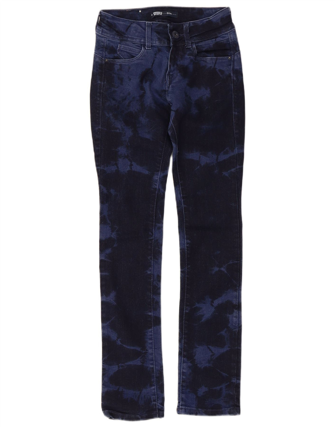 Jeans slim da bambino LEVI'S 9-10 anni in cotone tie dye blu navy