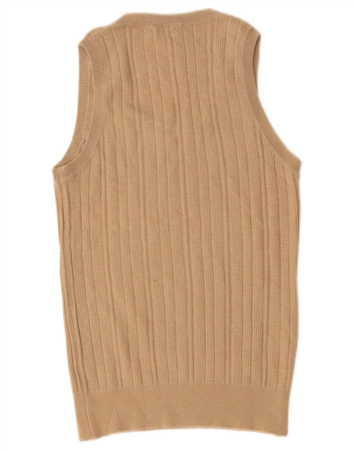 Camicetta senza maniche da donna Benetton Top UK 12 Lana beige medio