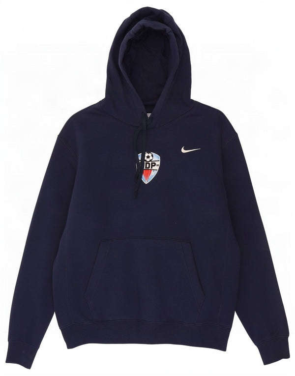 Felpa con cappuccio da uomo Nike, cotone medio blu navy