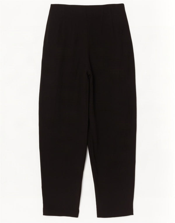 Pantaloni casual con pegging a vita alta da donna Zara XS W24 L28 viscosa nera