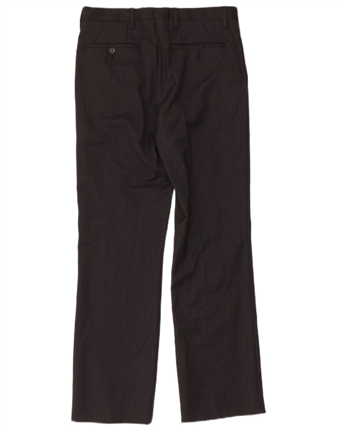 CALVIN KLEIN Pantaloni da abito dritti da uomo IT 44 XS W30 L30 Lana grigia