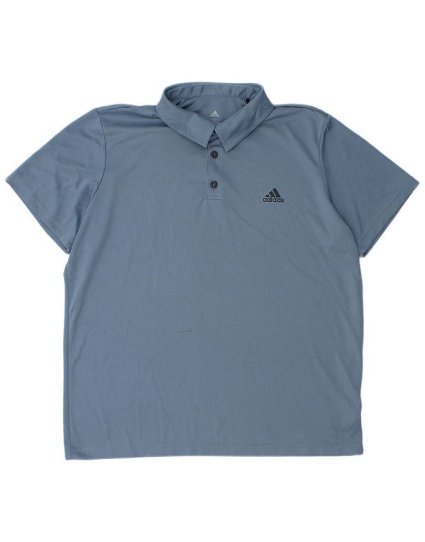 Polo Adidas Aeroready da uomo XL blu in poliestere