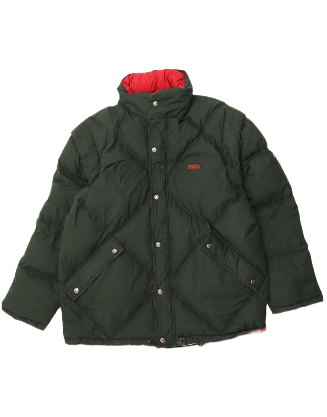 DIADORA Giacca imbottita reversibile da donna vestibilità ampia UK 16 Large Rossa