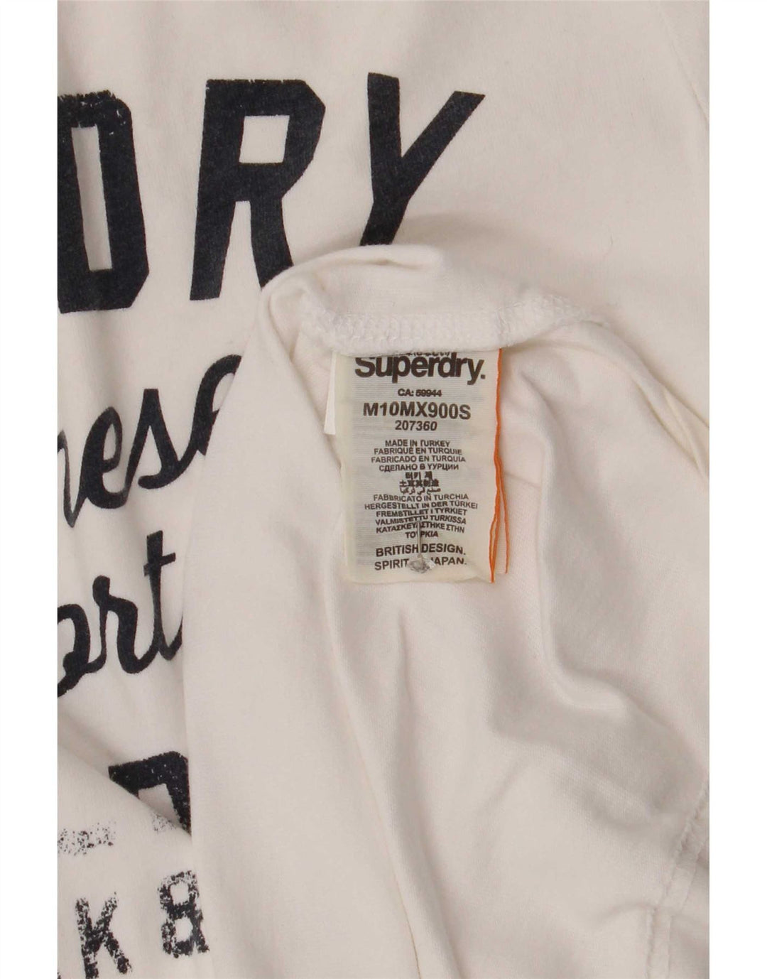 T-shirt grafica da uomo Superdry Top in cotone bianco medio