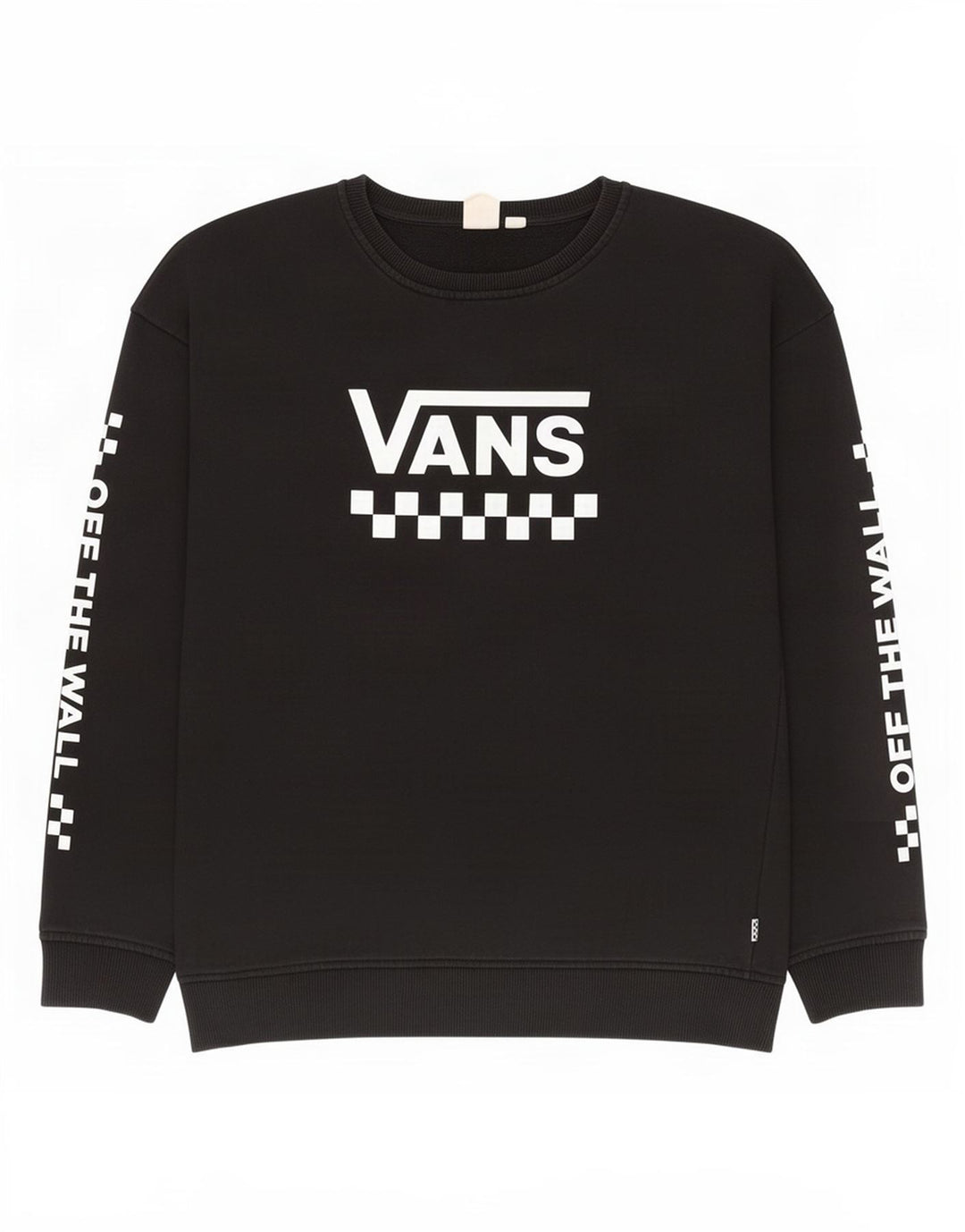 Felpa grafica da uomo Vans, maglione grande, nera