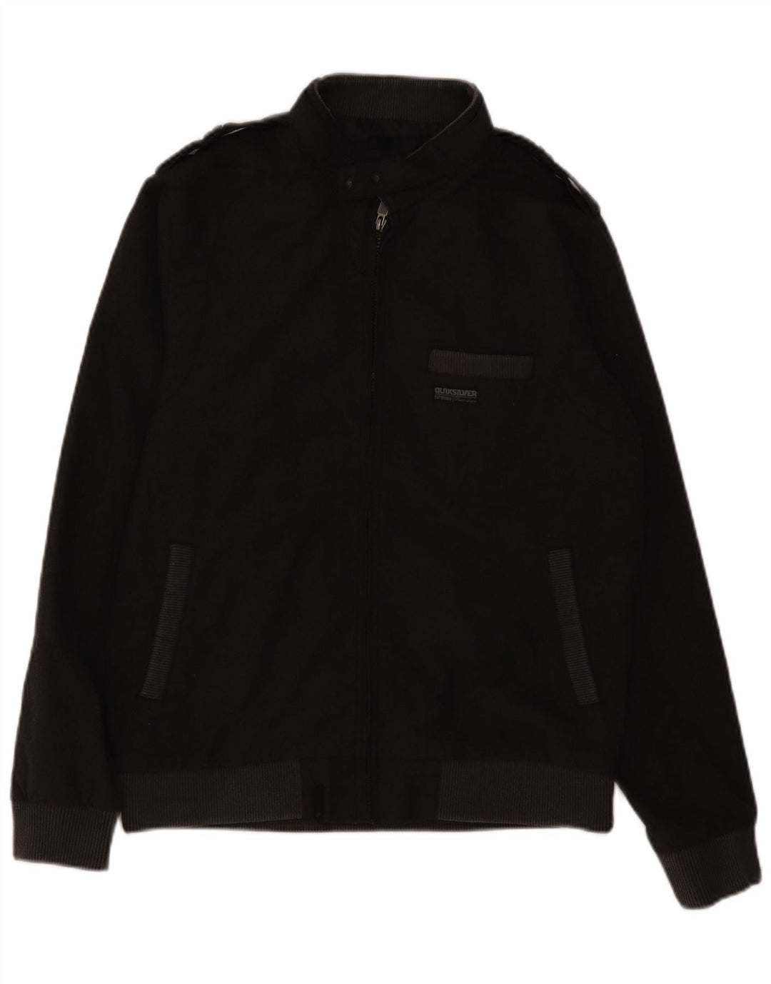Giubbotto bomber militare da uomo QUIKSILVER UK 36 piccolo poliestere grigio