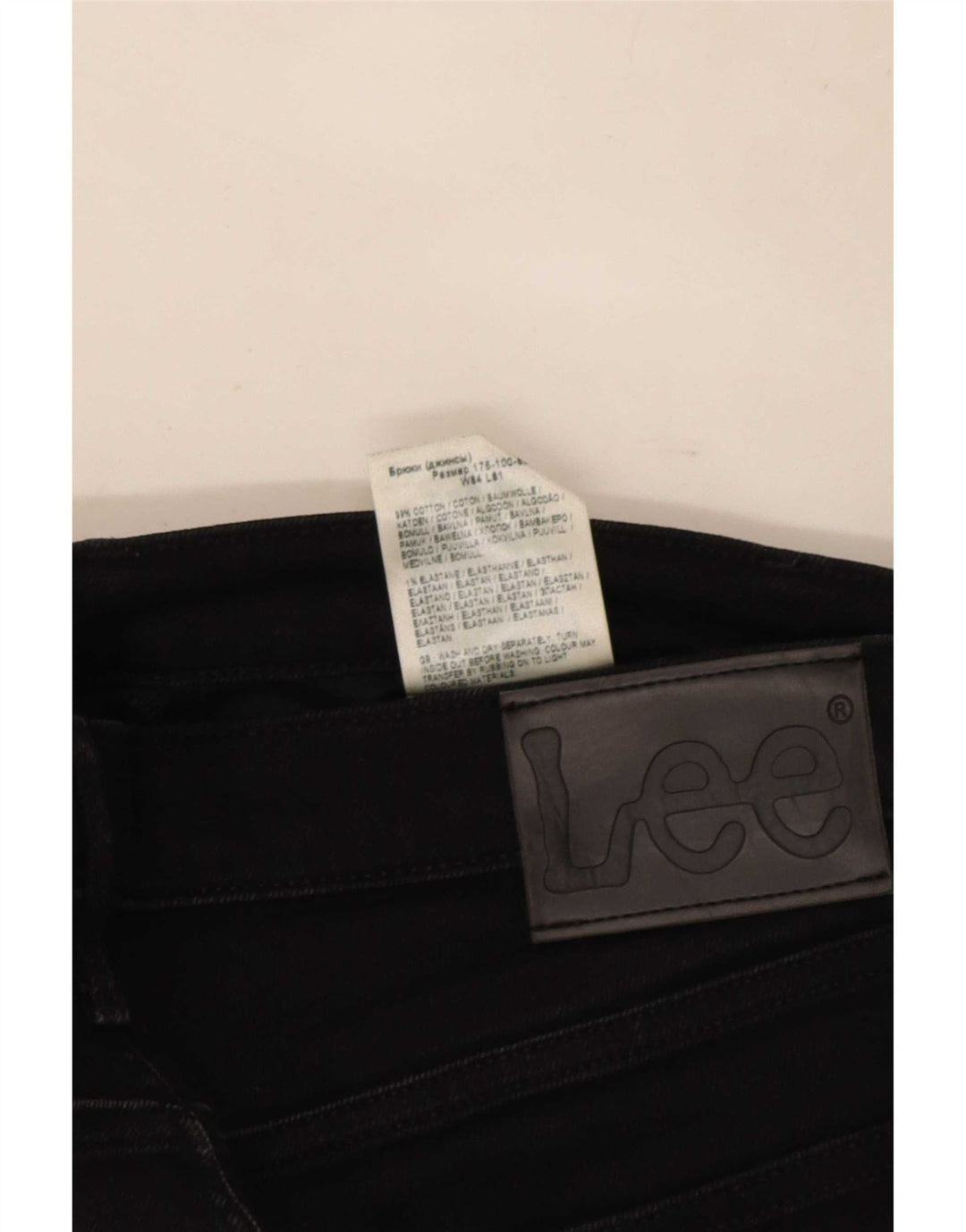 Jeans Lee Luke Slim da uomo W33 L32 in cotone nero