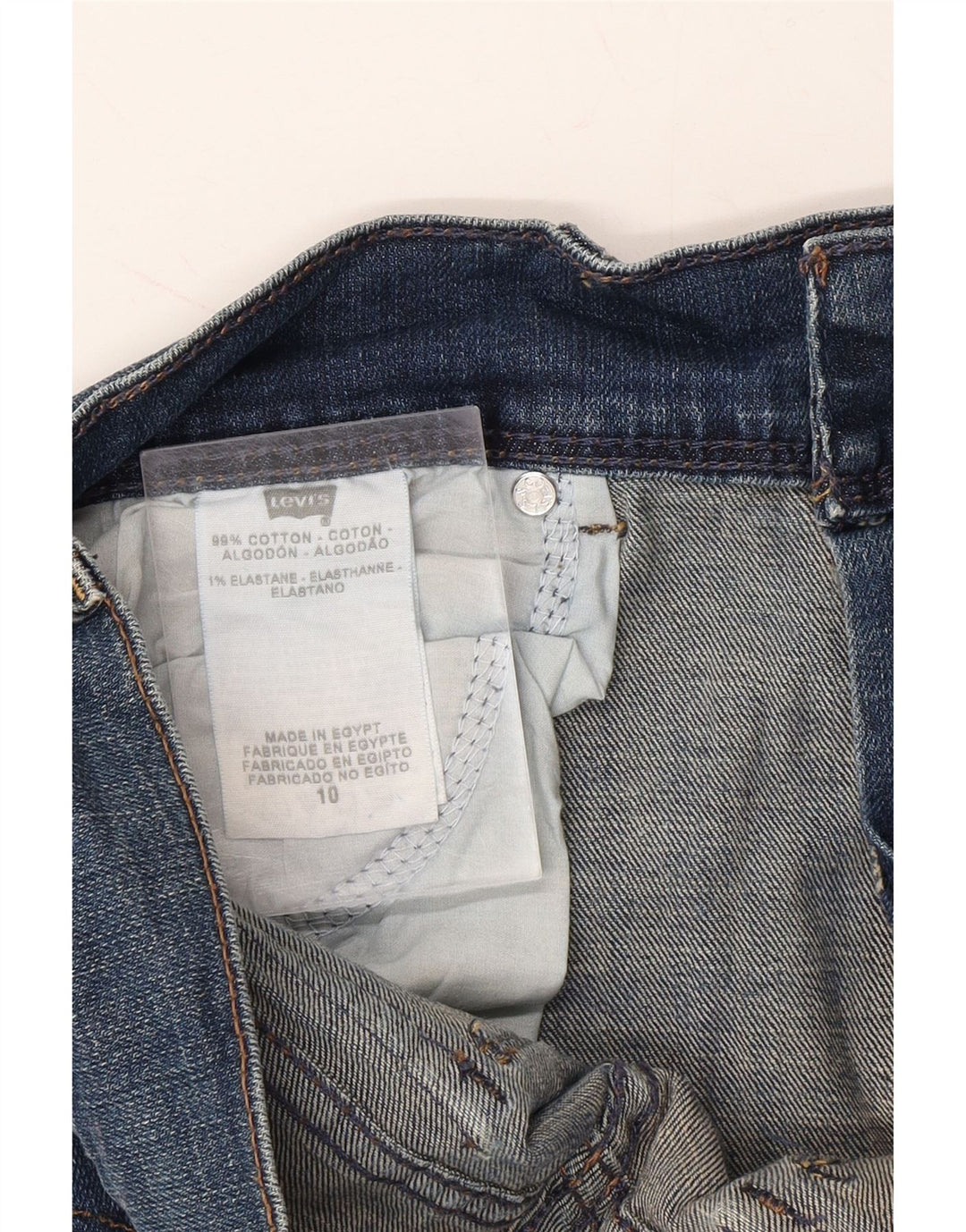 LEVI'S Womens Denim Shorts US 10 Large W32  Navy Blue Cotton Vintage Levi's and Second-Hand Levi's from Messina Hembry 