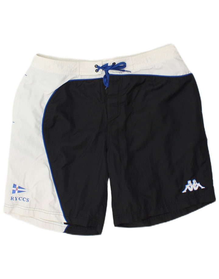 Pantaloncini da bagno da uomo Kappa XL neri in poliammide color block