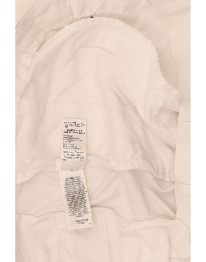 Pantaloncini chino da uomo Marks & Spencer W40 XL cotone bianco