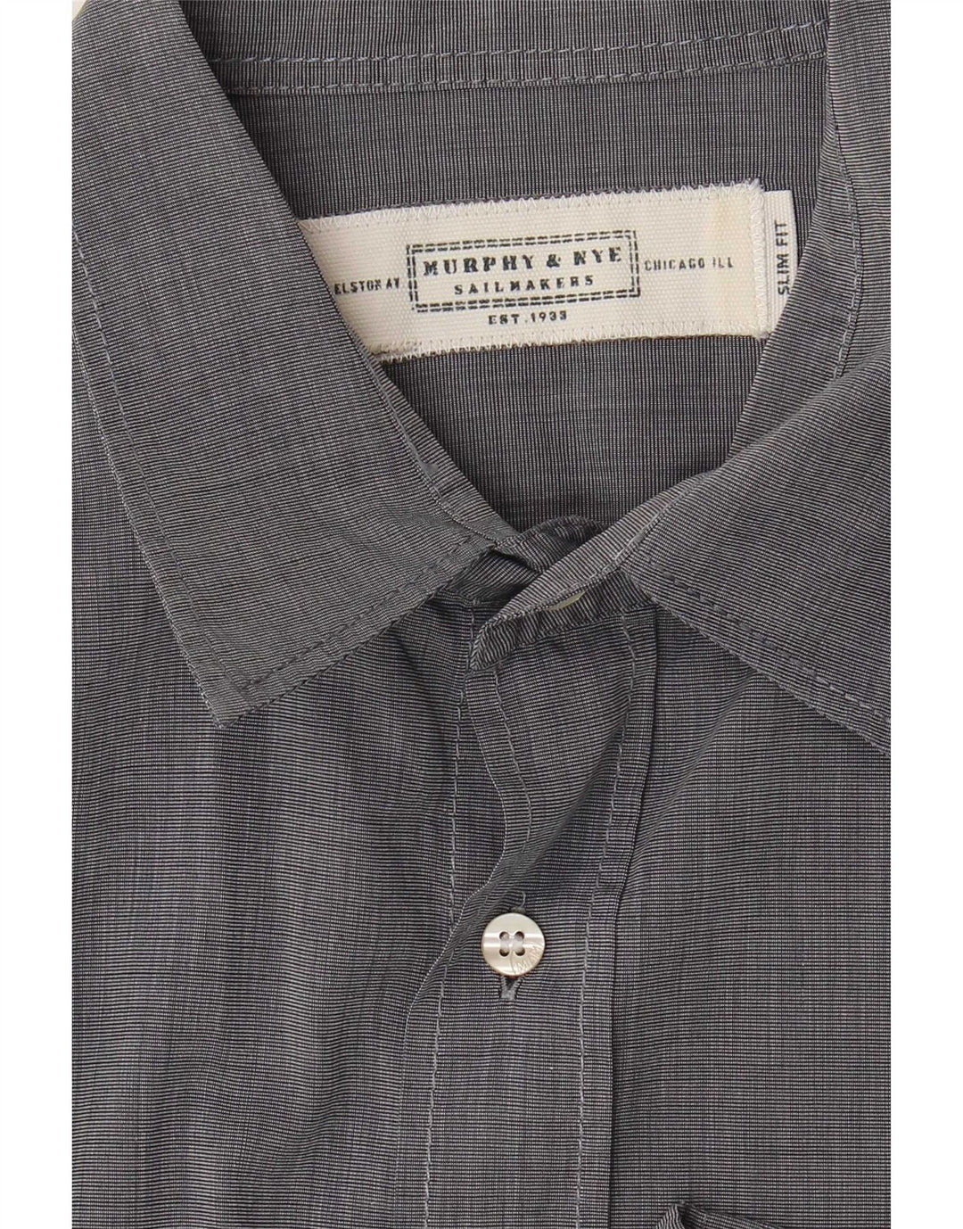Camicia slim fit da uomo Murphy & Nye grande grigia